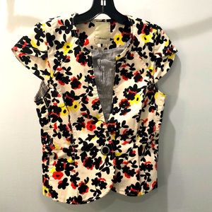 Floral shortsleeved blazer